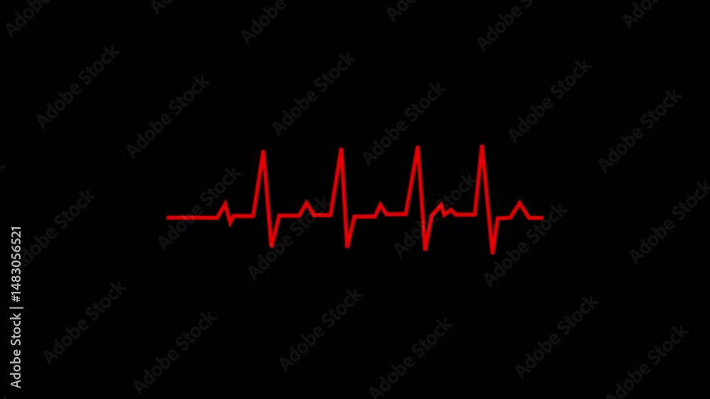 Animated Heartbeat Line Icon – Medical Pulse Wave ECG Animation for Healthcare Videos, Health Apps, Emergency Visuals, and Hospital Presentations Animated Heartbeat Line Icon – Medical Pulse Wave ECG Animation for Healthcare Videos, Health Apps, Emergency Visuals, and Hospital Presentations