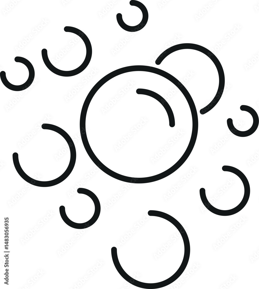 Obraz premium Bubble and Foam Pictogram for Graphics, Designs, Books, Adverts, Apps