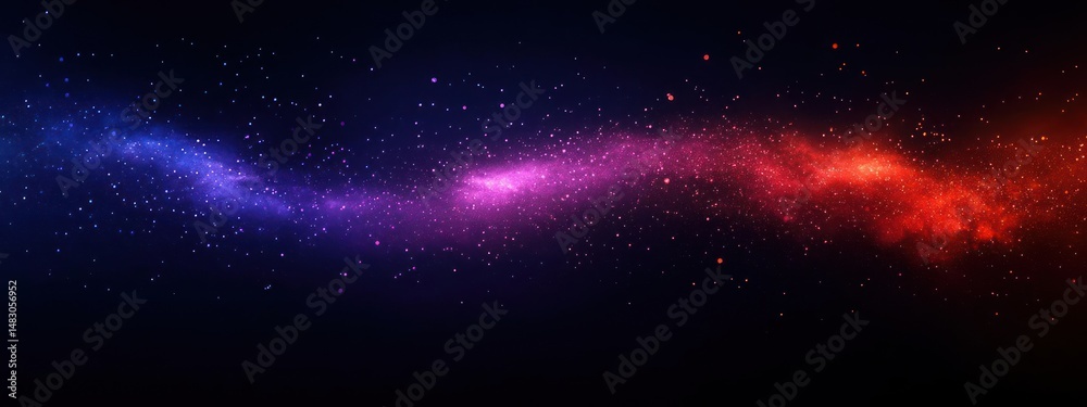 Obraz premium Colorful nebula spectrum, cosmic dust, vibrant space, galactic view.