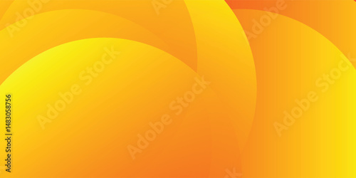 Abstract orange background with circles. dynamic shape vector illustration eps10