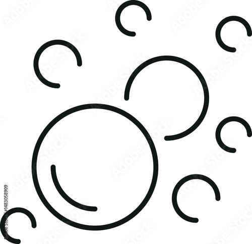 Bubble and Foam Outline Icon for Websites, Apps, Infographics Other Purposes