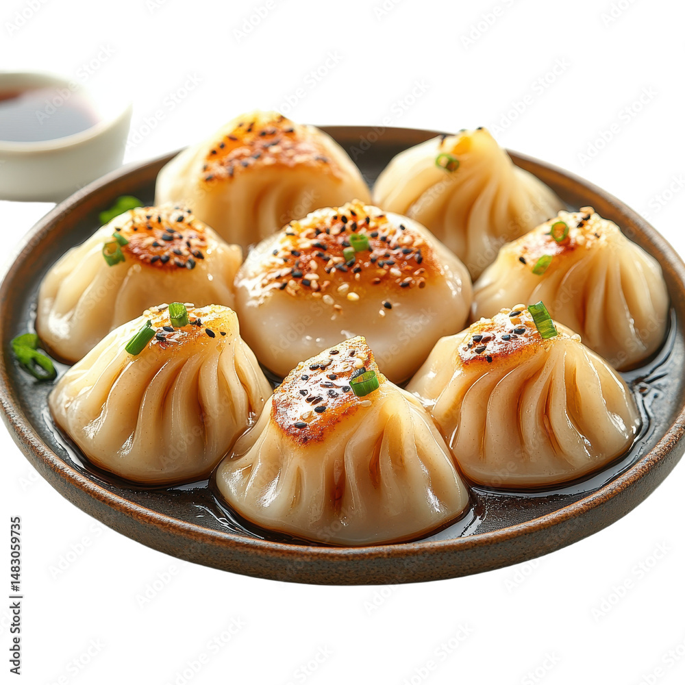 Steamed dumplings isolated on transparent background Steamed dumplings isolated on transparent background