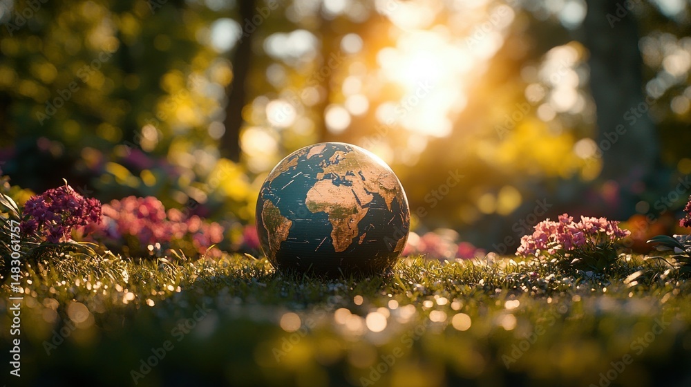 Earth in a verdant garden Earth in a verdant garden