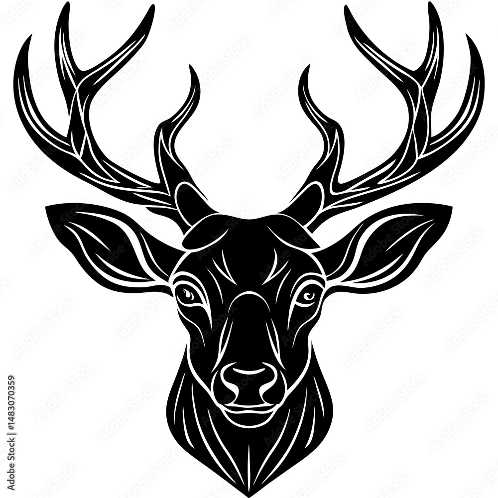 Fototapeta premium deer head vector