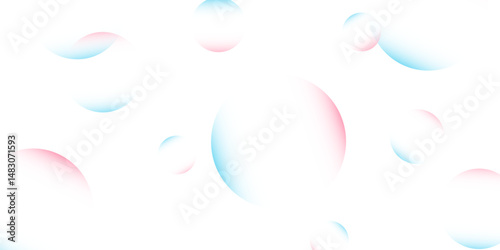 Colorful bubbles.Abstract, Colorful transparent pink, blue and soap bubbles floating in the air.Design soap bubbles on a white background. Vector illustration. Shiny balls.Soap bubbles randomly design