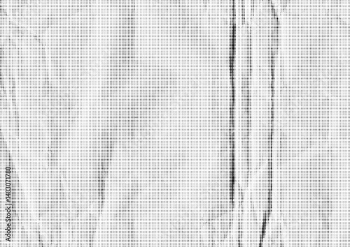 Large vector halftone creased envelope texture with a transparent background