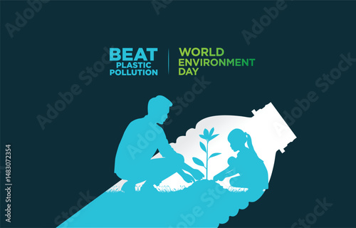 #BeatPlasticPollution, World Environment day concept 2025. 