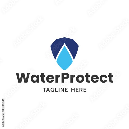 Water Shield logo template, Safe water logo design. Free Download Water Shield logo template, Safe water logo design. - GFXLoad