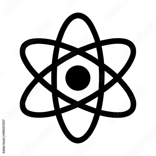 Minimalist Atomic Design on Textured Canvas.eps