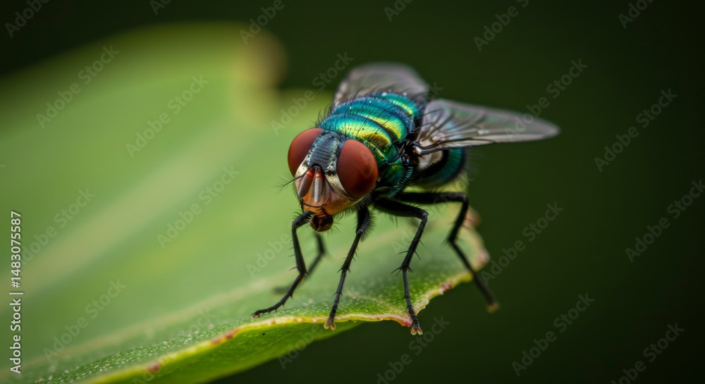 Close-up of fly on leaf (1) Close-up of fly on leaf (1)