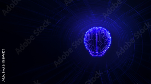 glowing digital brain visuals representing ai neural data networks
