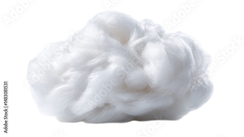 Soft fluffy white cotton fiber texture background image ideal for design projects and creative applications white on transparent background