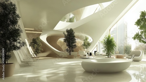 Contemporary open-plan office interior 