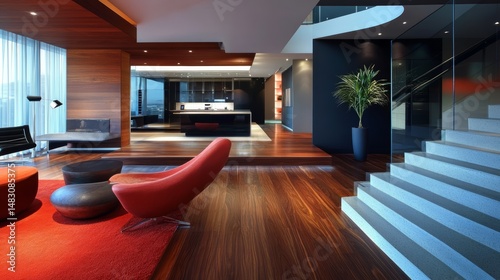 Contemporary open-plan office interior 