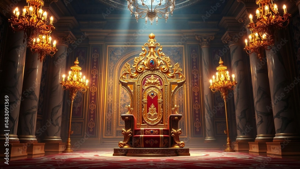 Obraz premium golden King Throne