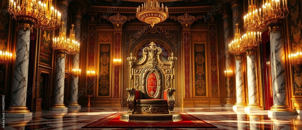 Obraz premium golden King Throne