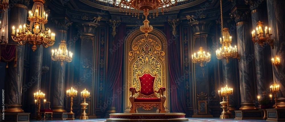 Obraz premium golden King Throne