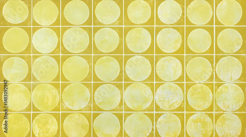 Abstract yellow circle pattern background texture design for website, presentation, or print