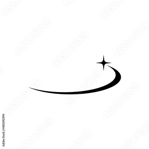 Modern minimalist star. Trendy elements for social media or poster design.