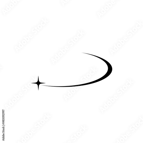 Modern minimalist star. Trendy elements for social media or poster design.