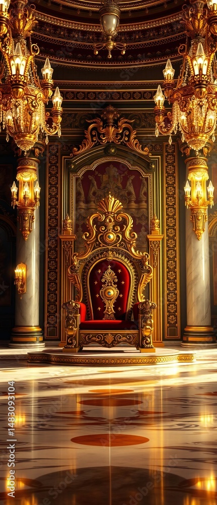 Obraz premium golden King Throne