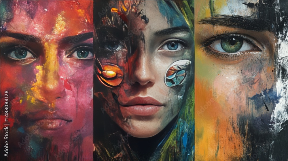 Describe the face of an artist and how it reflects their work. Describe the face of an artist and how it reflects their work.