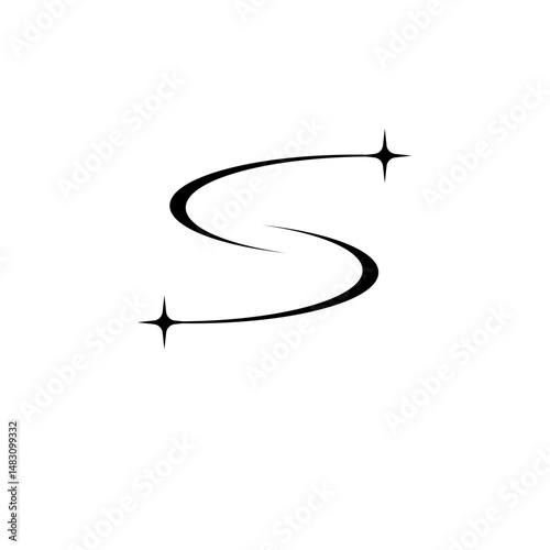 Modern minimalist star. Trendy elements for social media or poster design.