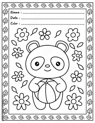 Big And Bold Summer Vibes Coloring Pages For Kid and adult.  
High resolution (300 DPI), 
Ready to print on standard 8.5x11 inch paper With No Bleed, 
Black and White. 
Vector illustration - AI, EPS, 