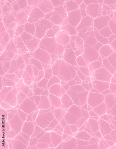 Glistening pink water ripples under golden sunlight. Overhead perspective, smooth surface., enhance. with white shades