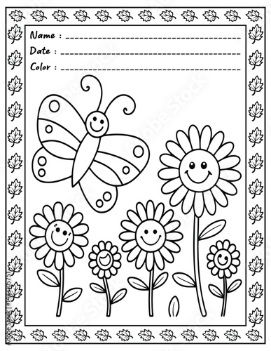 Big And Bold Summer Vibes Coloring Pages For Kid and adult.  
High resolution (300 DPI), 
Ready to print on standard 8.5x11 inch paper With No Bleed, 
Black and White. 
Vector illustration - AI, EPS, 