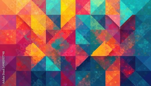 Simple geometric shapes forming a repeating design , seamless, background