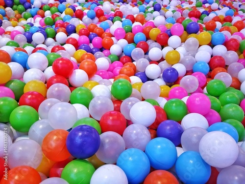 colorful plastic balls in a ball pit