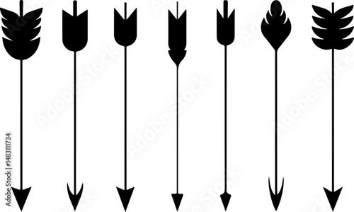  Archery Target with Arrows Silhouette
