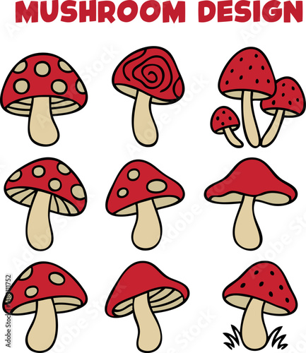 set mushroom design