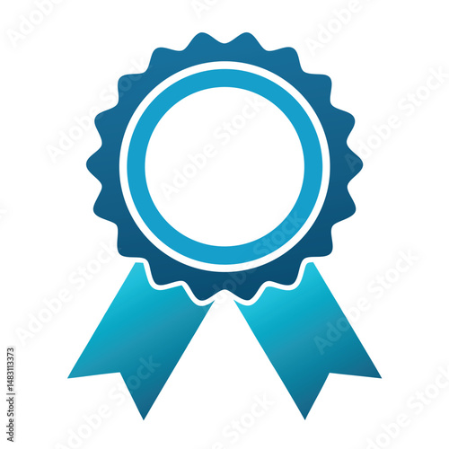 Minimalist Award Ribbon Icon Vector Design.