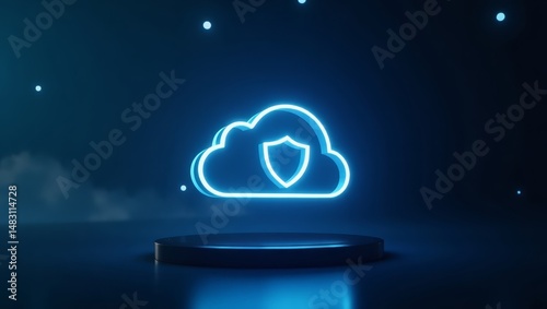 Protected Cloud Access Image for UI Layouts and SaaS Product Pages photo