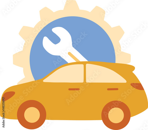 Car Repair and Maintenance Service Icon