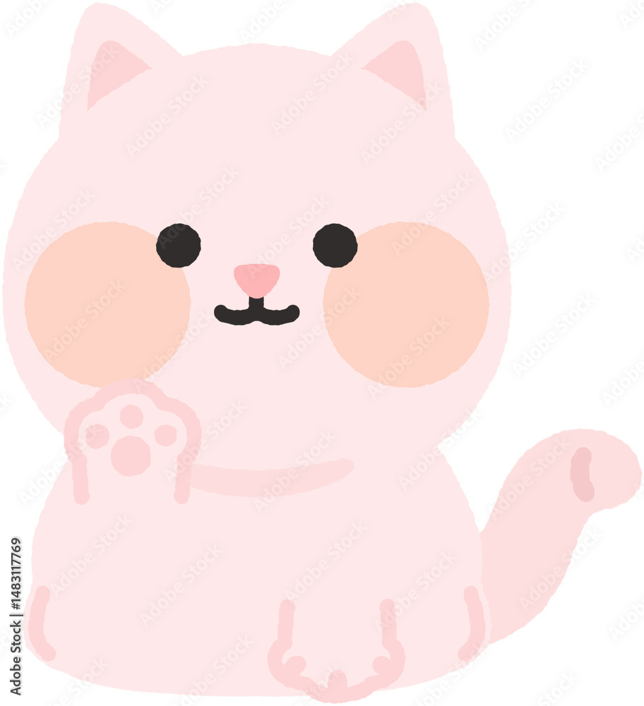 Fototapeta premium 귀여운 고양이 일상 일러스트