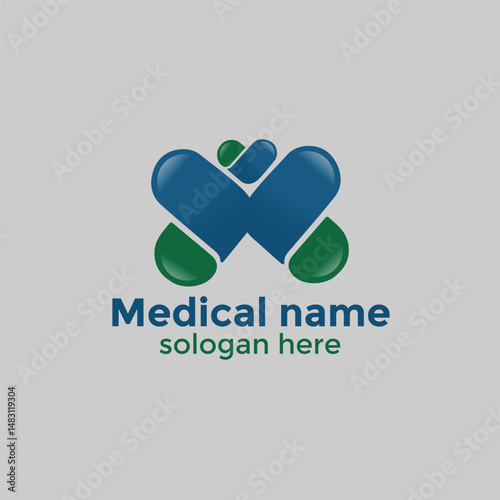 medical logo design template,