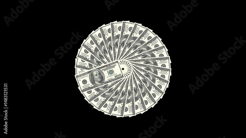 Animated Money Falling Loop | Currency Cash Flow Background | 4K Stock Footage