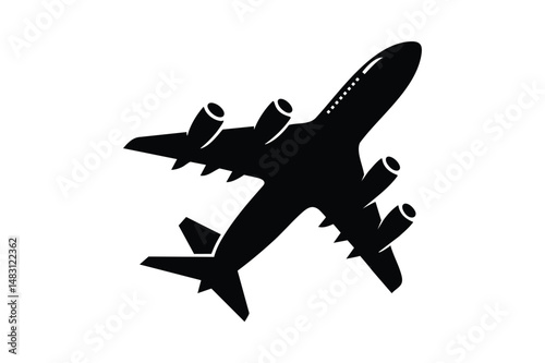 silhouette of airplane