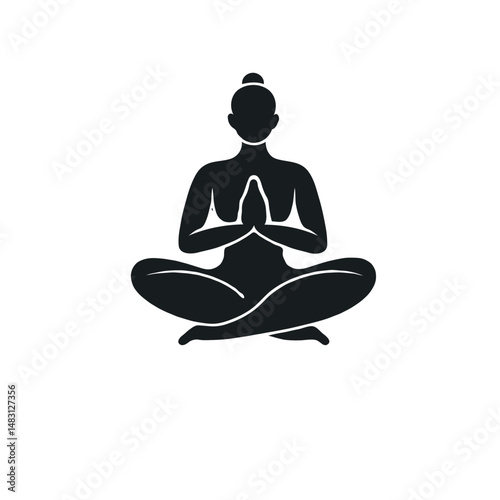 yoga silhouette vector