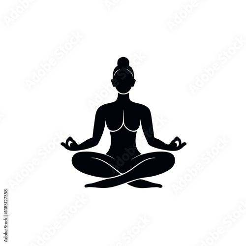 silhouette of a yoga