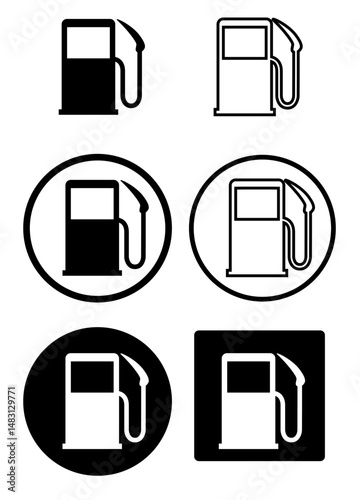 Fuel Station, Oil Station, Gas Pump Station, Gasoline pump gas station icon vector design symbol illustration, Fuel pump icon, Gas Pump icon, Gas station nozzle icon, simple flat style, illustration, 