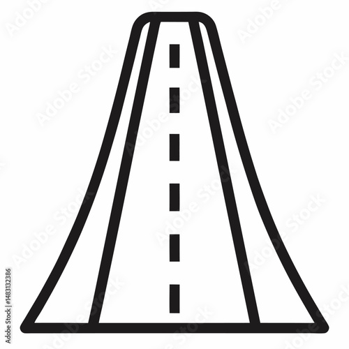 Road icon on white background