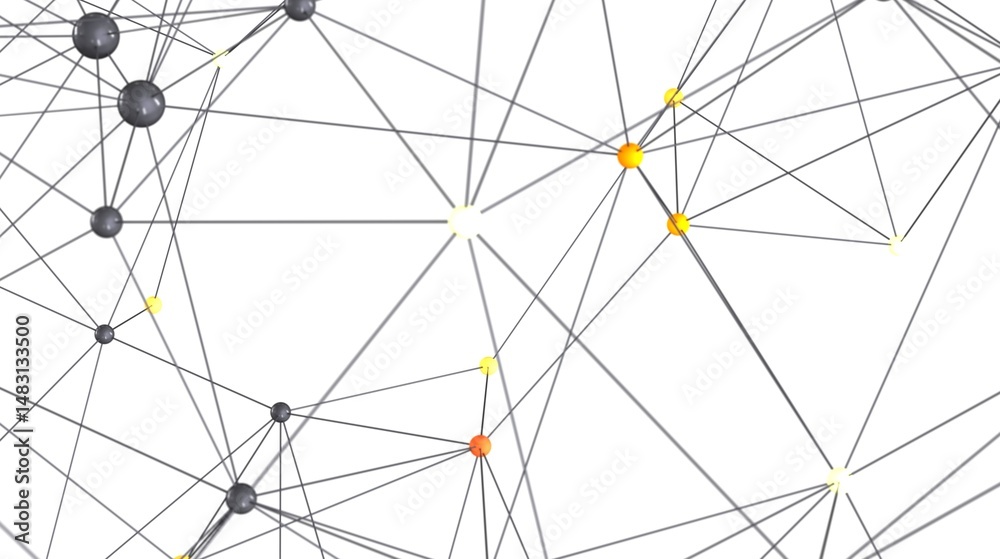 Obraz premium Stock photo of an abstract network visualization. Ideal for technology, connection, and communication concepts.