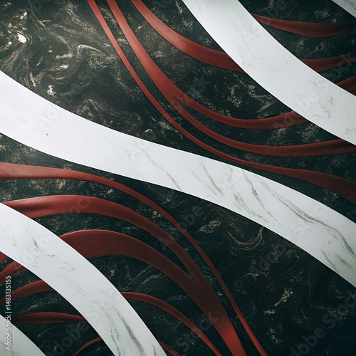 Wallpaper Mural Abstract Swirls of Red White and Black on Textured Background Creates a Dynamic Visual Effect Torontodigital.ca