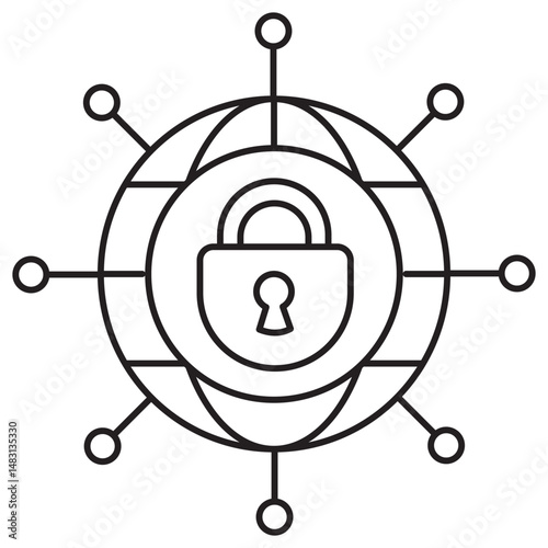 Secure Connection icon, Fortifying the Web Building a Secure Connection Every Time, Encrypted and Protected The Power of a Secure Connection, vector