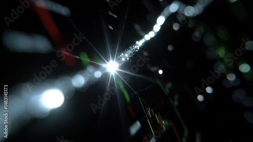 Shimmering particles dance along a ribbonlike pathway capturing the essence of realtime trading activity as bright bursts signify significant market movements within the cryptographic photo