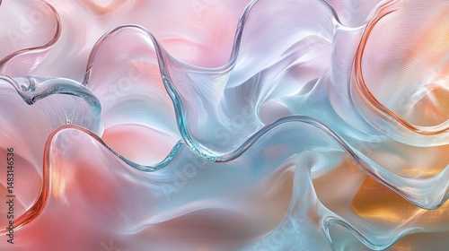 Wallpaper Mural Abstract art design with soft, flowing forms. Torontodigital.ca